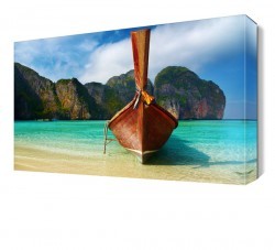 Denizde Kayık Canvas Tablo (1)