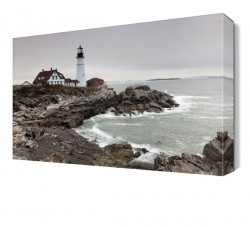 Deniz Feneri Kayalıklar Canvas Tablo