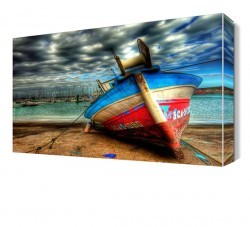 Karadaki Kayık Manzarası Canvas Tablo (1)