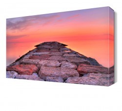 Gökyüzü Taş Köprü Manzarası Canvas Tablo (1)