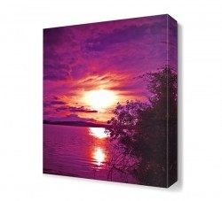 Mor Deniz Manzarası Canvas Tablo (1)