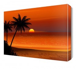 Kumsal Akşam Güneşi Canvas Tablo (1)