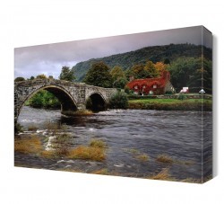 Köprü ve Akarsu Manzarası Canvas Tablo (1)