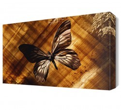Kahve Rengi Kelebek Canvas Tablo (1)