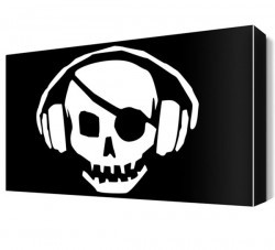 Müzik Dinleyen Kuru Kafa Canvas Tablo (1)