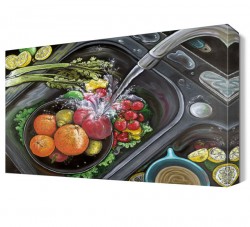 Yıkanan Meyveler Canvas Tablo