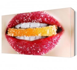 Şekerli Dudak Canvas Tablo (1)