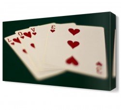 Love Poker Yazısı Canvas Tablo