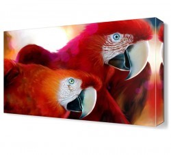 Kırmızı Papağanlar Canvas Tablo (1)
