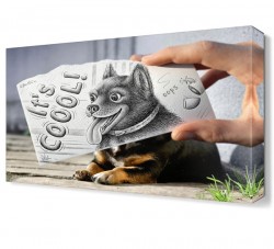 Komik Köpek Canvas Tablo