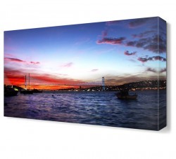 Kızıl Manzara Boğaz Köprüsü Canvas Tablo (1)