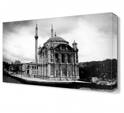 Ortaköy Cami Siyah Beyaz Canvas Tablo