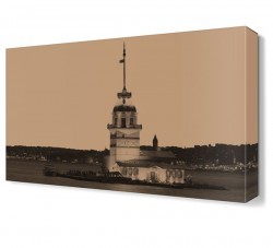Kahve Rengi Kız Kulesi Canvas Tablo (1)