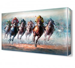 At Yarışı Canvas Tablo
