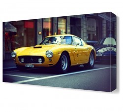 Sarı Ferrari Canvas Tablo (1)