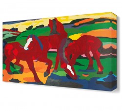 Büyük Kırmızı Atlar Canvas Tablo
