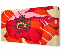 Kırmızı Çiçek Canvas Tablo