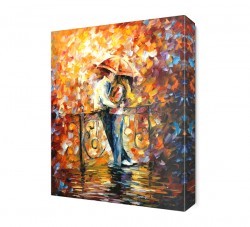 Yağmur Altındaki Aşıklar Canvas Tablo (1)