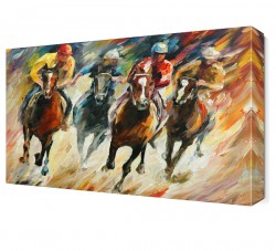 Atların Yarışı Canvas Tablo