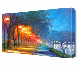 Işıklı Yol Canvas Tablo