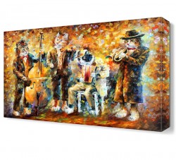 Kedilerin Müziği Canvas Tablo