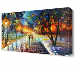 Şemsiyeli İnsanlar Canvas Tablo