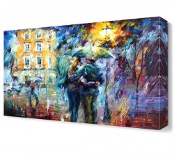 Sarılan Çift Canvas Tablo