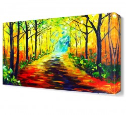 Eve Giden Patika Canvas Tablo
