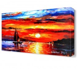 Turuncu Günbatımı Canvas Tablo (1)