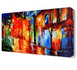 Sokak Lambalarının Sihiri Canvas Tablo