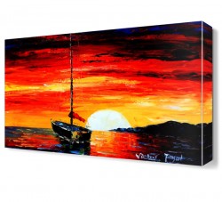 Batan Güneş Canvas Tablo