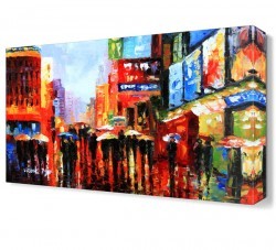 Şemsiye Şehri Canvas Tablo (1)