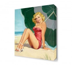 Güneşlenen Kız Canvas Tablo (1)