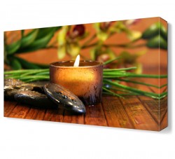 Islak Masaj Taşları Canvas Tablo