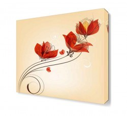 Kırmızı Çiçek Deseni Tablosu (1)