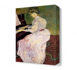 Piyano Çalan Kadın Tablosu
