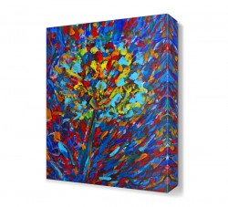 Abstract Flowers Canvas Tablo