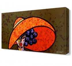 Mor Saçlı Kadın Tablosu