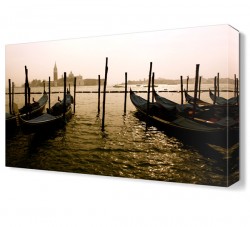 Venedik Kayık Manzara Tablosu