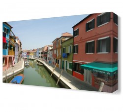 Renkli Evler Tablosu