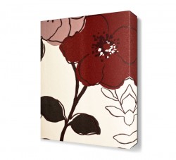 Kırmızı Pembe Desenli Çiçek Tablosu