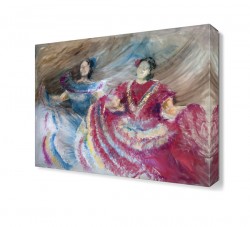 Dans Eden Kızlar Canvas Tablo