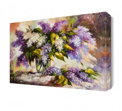 Saksıda Mor Çiçek Tablosu