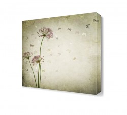 Dekoratif Çiçek Kelebek Tablosu