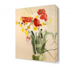 Sarı Kırmızı Çiçekler Tablosu