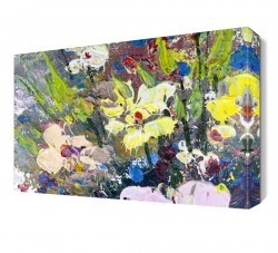 Renkli Çiçekler Yağlı Boya Tablosu