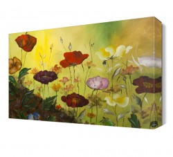 Renkli Gül Bahçesi Tablosu