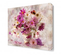 Pembe Çiçek Demeti Tablosu