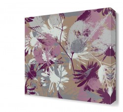 Mor Tonları Çiçekler Tablosu