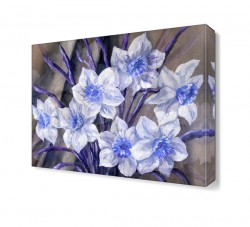 Beyaz Mor Çiçek Tablosu